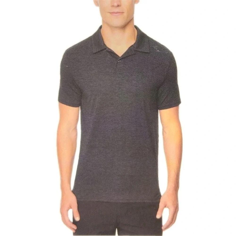 32 Degrees Cool Men's Light Weight Performance Polo 2XL‎ Black Space Dye Golf